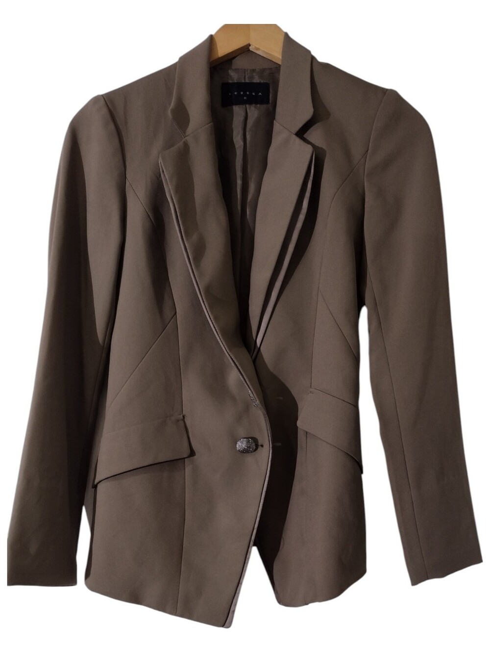 Women's Tailored Brown Blazer Jacket - Unbranded
